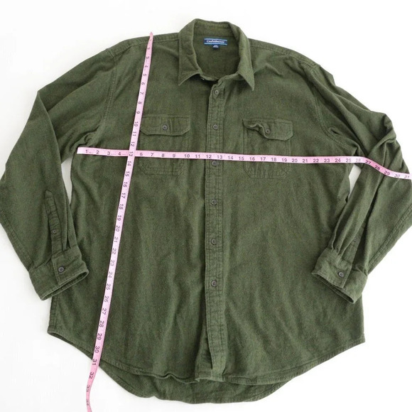 C&B Croft & Barrow Vintage Hunter Green Collared Shacket Jacket ~2XL - Picture 4 of 12